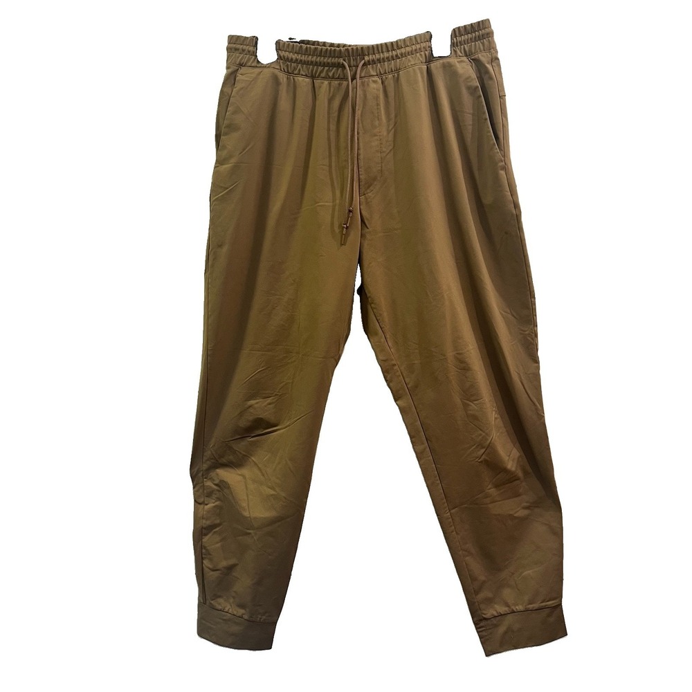 Uniqlo AIRism Pants MensXL Tan Lightweight Joggers Quick Dry Stretch Gym